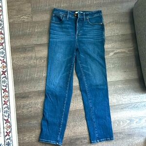 High waisted, Madewell, curvy stovepipe jeans